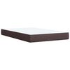 vidaXL Boxspring met matras stof donkerbruin 120x190 cm