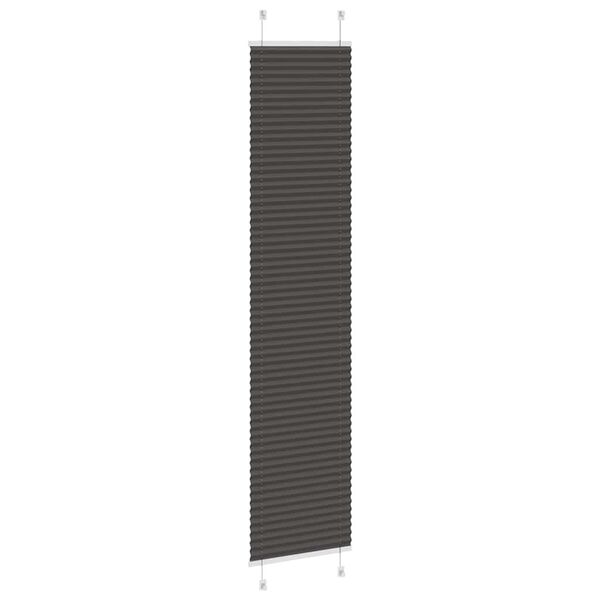 vidaXL Plissé rolgordijn 40x200 cm stofbreedte 39,4 cm polyester zwart
