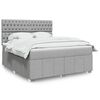 vidaXL Boxspring met matras stof lichtgrijs 180x200 cm