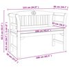 vidaXL Bank met kussen Natuurlijke Olie Afwerking 114 x 46 x 82,5 cm