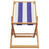 vidaXL Strandstroelen 2st inklapbaar stof en massief hout blauw en wit