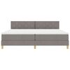 vidaXL Boxspringbed met matras met hoofdeinde Taupe 200 x 200 cm Stof