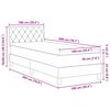 vidaXL LED Box Spring Bed met matras Lichtgrijs 100 x 200 cm Fluweel