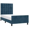vidaXL Bedframe zonder matras 80x200 cm fluweel donkerblauw