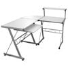 vidaXL Hoekbureau 132x112x99 cm bewerkt hout wit