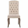 vidaXL Eetkamerstoelen 2 st linnen-look stof beige