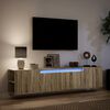 vidaXL Tv-wandmeubel met LED-verlichting 180x31x39,5 cm sonoma eiken