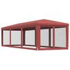vidaXL Partytent met 8 mesh zijwanden 3x9 m HDPE rood