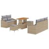 vidaXL Tuin Sofa Set met kussen met opslag 8 pcs Beige en Licht Grijs