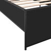 vidaXL Bedframe bewerkt hout en metaal zwart 90x190 cm