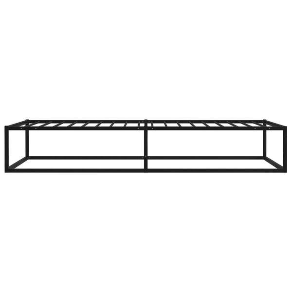 vidaXL Bedframe metaal zwart 90x200 cm