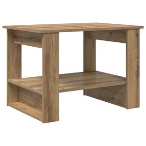 vidaXL Salontafel Artisan Eiken 72 x 50 x 50 cm Bewerkt hout