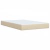 vidaXL Boxspring met matras stof cr&egrave;mekleurig 120x200 cm