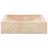 vidaXL Gootsteen 45x30x12 cm marmer hoogglans crèmekleurig