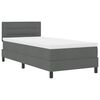 vidaXL Boxspringbed met matras Donkergrijs 80 x 200 cm Stof