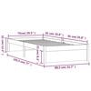 vidaXL Bedframe massief hout grijs 75x190 cm