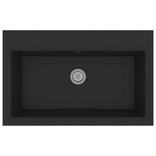 vidaXL Keukenwasbak Zwart 79 x 50 x 31 cm Graniet
