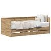 vidaXL Dagbed met hoofdeinde Artisan Eiken 90 x 200 cm Bewerkt hout