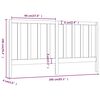 vidaXL Hoofdbord 206x4x100 cm massief grenenhout honingbruin