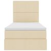 vidaXL Opslag bed met matras met matras Cr&egrave;me 100 x 200 cm Polyester