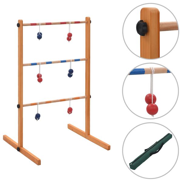 vidaXL Laddergolf hout