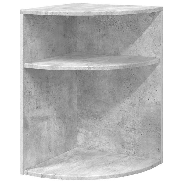 vidaXL Bijzettafel Beton Grijs 39,7 x 39,7 x 60 cm Bewerkt hout