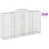 vidaXL Schanskorven 20 st gewelfd 300x50x160/180 cm ijzer