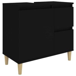 vidaXL Badkamerkast 65x33x60 cm bewerkt hout zwart