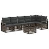 vidaXL Tuinbankenset 7 st Grijs poly rattan