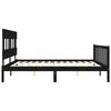 vidaXL Bedframe met hoofdbord massief hout zwart 200x200 cm