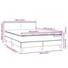 vidaXL Boxspring met matras fluweel lichtgrijs 160x210 cm