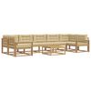 vidaXL Buiten bankenset 6 st Wit en Beige