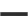 vidaXL Raamsokkel Zwart met houten nerf 60 x 10 x 4,5 cm PVC