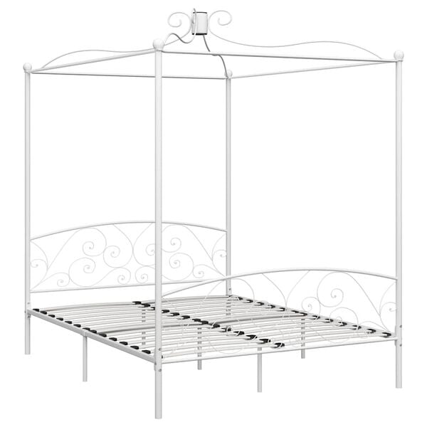 vidaXL Hemelbedframe metaal wit 180x200 cm