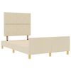 vidaXL Bedframe met hoofdeinde Cr&egrave;me 120 x 190 cm Stof