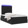 vidaXL Opbergbed met LED met matras met LED Zwart 120 x 190 cm Fluweel