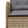 vidaXL 2-delige Loungeset met kussens poly rattan beige