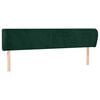 vidaXL Hoofdbord met randen 203x23x78/88 cm fluweel donkergroen