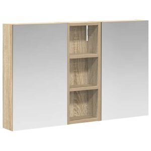 vidaXL Badkamerkastenset 3 pcs 80 x 10,5 x 50 cm Bewerkt hout