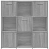 vidaXL Boekenkast 90x30x90 cm bewerkt hout grijs sonoma eikenkleurig