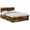 vidaXL Bedframe met lade Gerookte Eik 140 x 190 cm Geconstrueerd hout