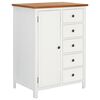 vidaXL Kledingkast 76x52x105 cm massief eikenhout