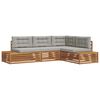 vidaXL 5 st Buiten bankenset Massief Acaciahout en Polyester
