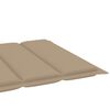 vidaXL Ligbedden 2 st met beige kussens massief teakhout