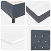 vidaXL Boxspringbed met matras Donkergrijs 120 x 200 cm Stof