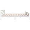 vidaXL Bedframe massief hout wit 180x200 cm