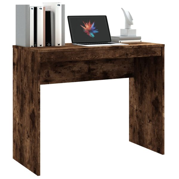 vidaXL Bureau 90x40x72 cm bewerkt hout gerookt eikenkleurig
