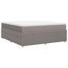 vidaXL Boxspring met matras stof taupe 180x200 cm