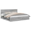 vidaXL Bedframe met lade Grijs Sonoma 200 x 200 cm Ingenieurshout