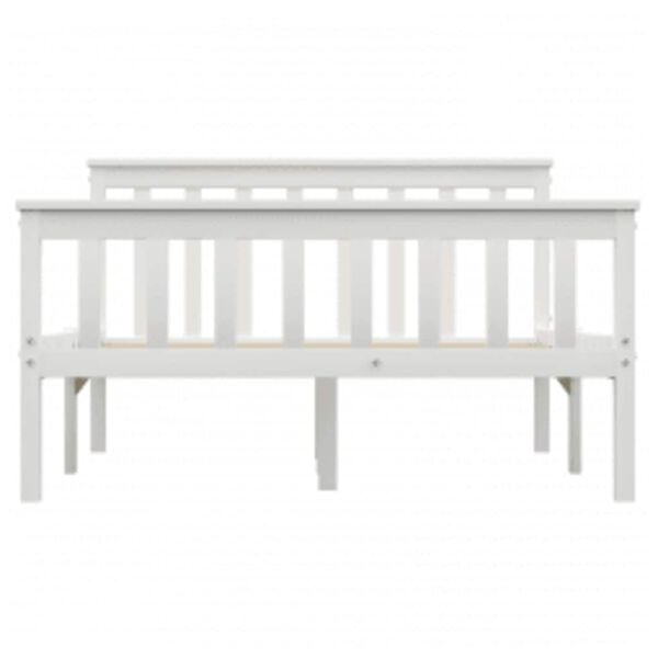 vidaXL Bedframe massief grenenhout wit 120x200 cm